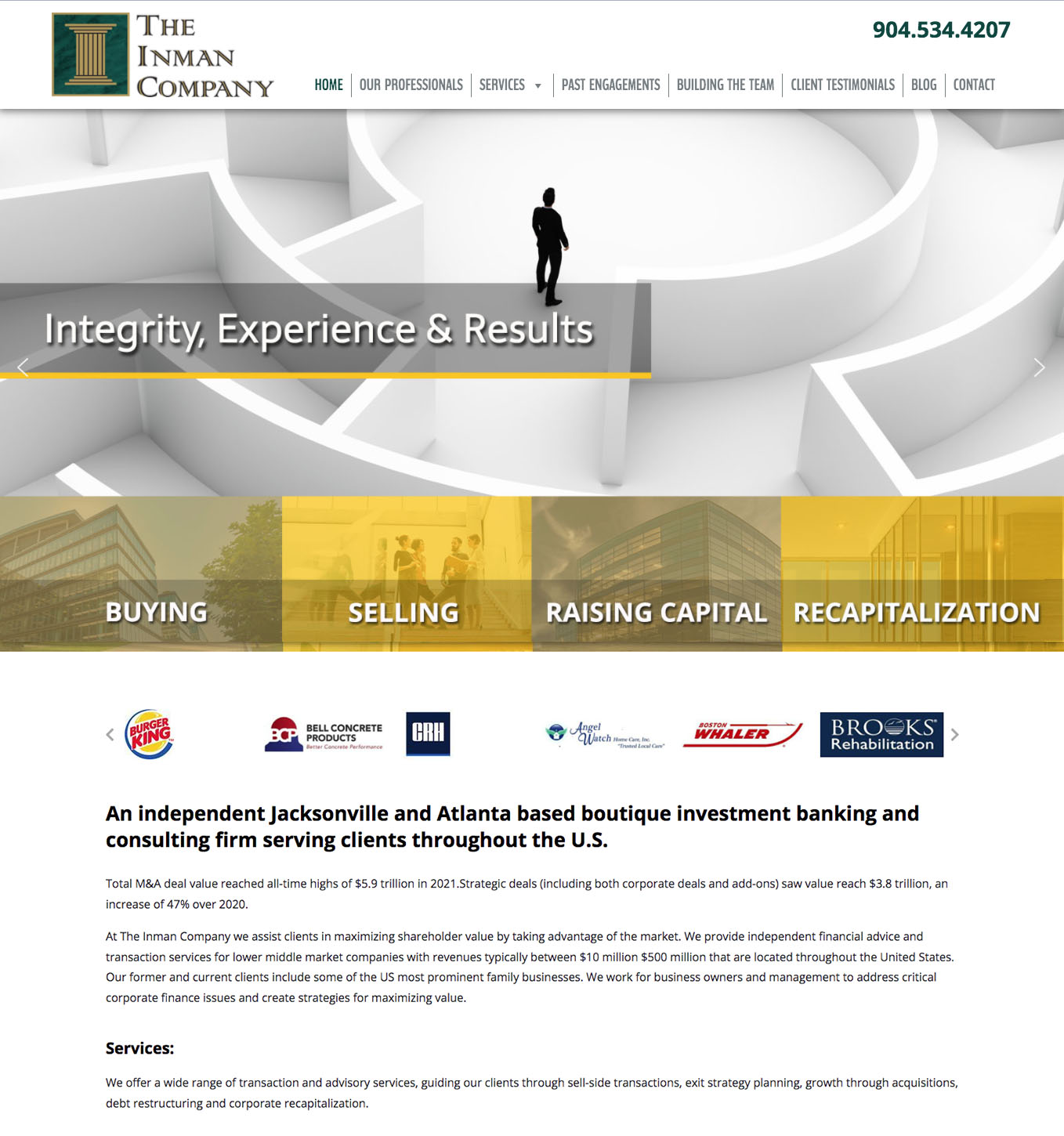 The Inman Company Website Portfolio