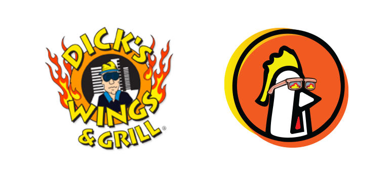 dicks wings icons side by side