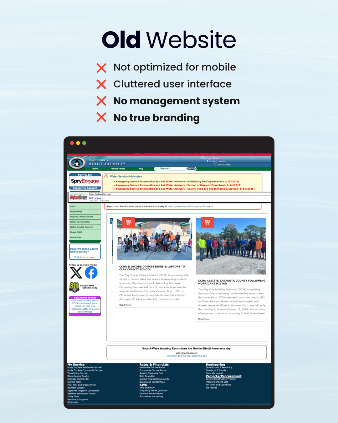 florida claycounty utilities government website design florida claycounty utilities government website design