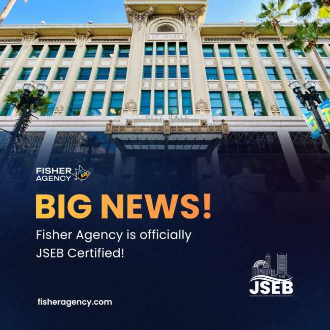 Fisher Agency Achieves Official JSEB Certification Fisher Agency Achieves Official JSEB Certification