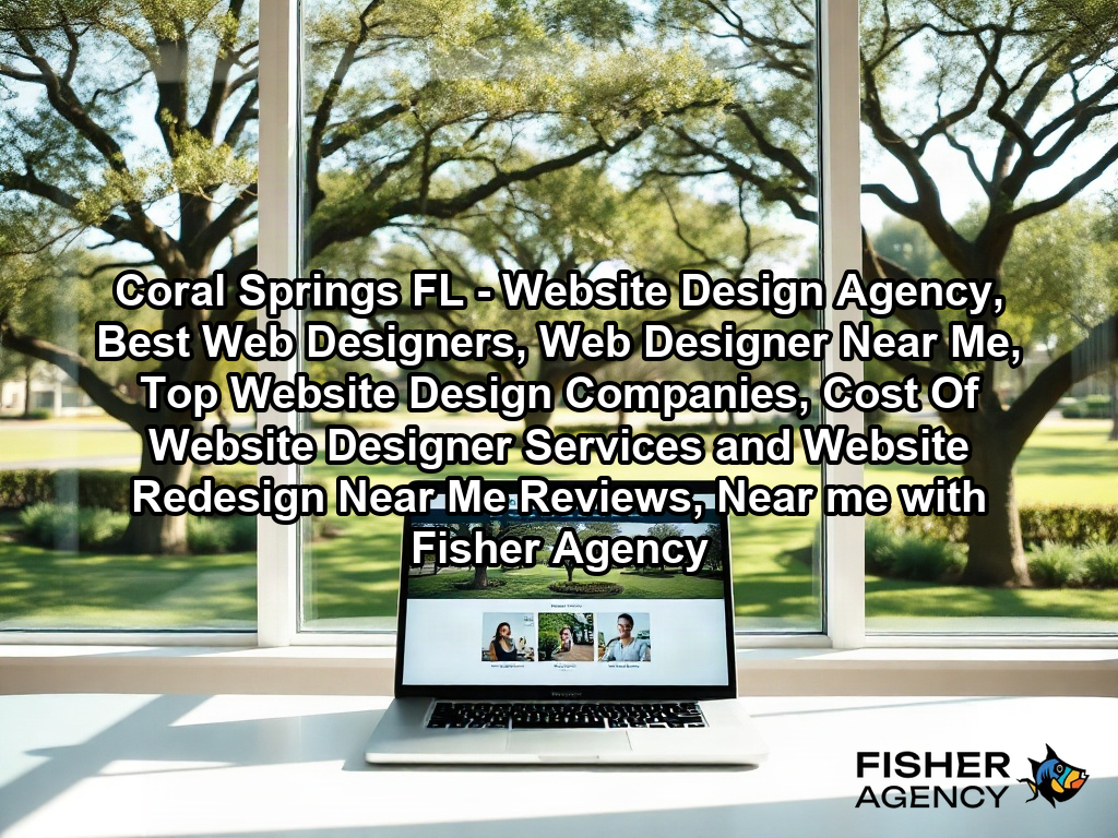 A bright, modern creative studio office with large windows overlooking mature oak trees and manicured landscaping typical of a suburban US business park. On a clean, uncluttered desk sits a sleek laptop displaying a polished, high-end website interface, capturing the finished result of a professional digital transformation in a quiet, sunlit workspace.
